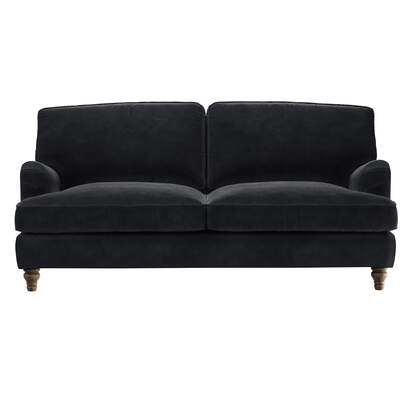 Bluebell Removable Cover 3 Seat Sofa Bed in Slate House Velvet