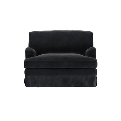 Bluebell Skirted Cover Loveseat Sofa Bed in Slate House Velvet