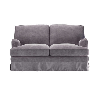 Bluebell Skirted Cover 2 Seat Sofa Bed in Stardust Aquaclean Clever Canvas