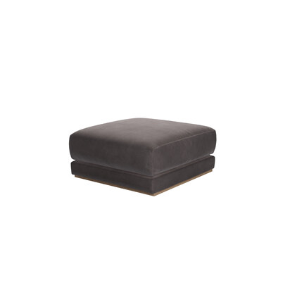 Sloane Footstool End Unit in Shale Aquaclean Clever Velvet