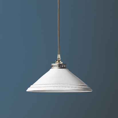 Ted ceramic shade in stone with stone interior