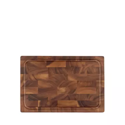 Tala Rectangular Acacia Wood Chopping Board with Juice Grooves, 42cm Acacia | H3 x W28 x D42cm