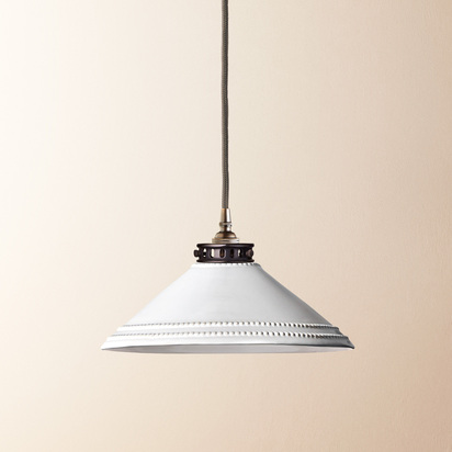 Ted ceramic shade in stone with stone interior