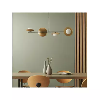 Bay Lighting Rajka 4 Lamp Linear Ceiling Light, Bronze Nearly Black | 26 x 113 x 26cm