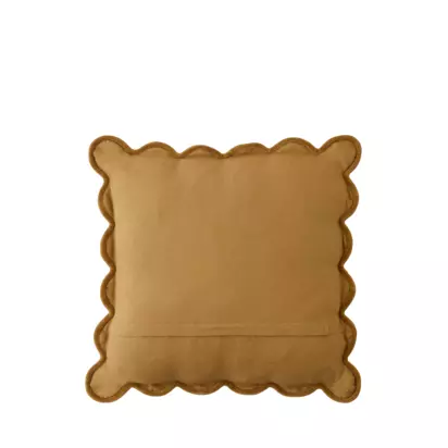 Laura Ashley Brady Scalloped Cushion Yellow | 43 x 43cm