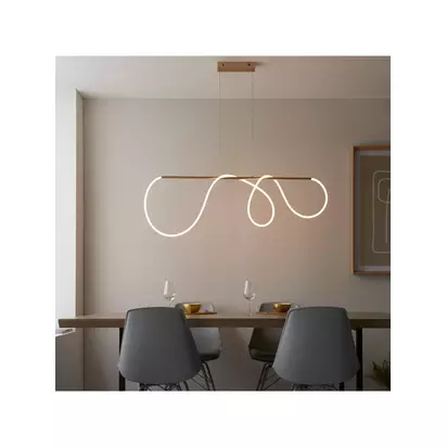 Bay Lighting Atola Pendant Ceiling Light, Gold Gold Gold | 11 x 121 x 22cm