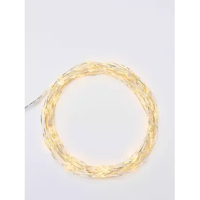 John Lewis 240 Micro LED String Lights, Lit Length 12m, Warm White Warm White | D1195cm