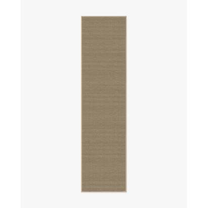 Tillie Solid Sand Re-Jute Rug - 75 x 305 cm - Rug + Pad System