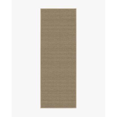 Tillie Solid Sand Re-Jute Rug - 75 x 215 cm - Rug + Cushioned Pad System