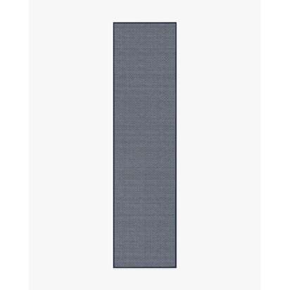 Tillie Solid Soft Navy Re-Jute Rug - 75 x 305 cm - Rug + Pad System