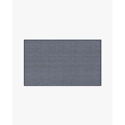 Tillie Solid Soft Navy Re-Jute Rug - 90 x 150 cm - Rug + Cushioned Pad System