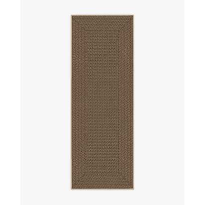 Border Braid Sand Re-Jute Rug - 75 x 215 cm - Rug + Pad System
