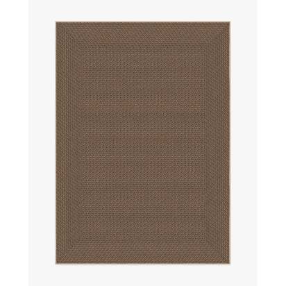 Border Braid Sand Re-Jute Rug - 150 x 215 cm - Rug + Pad System
