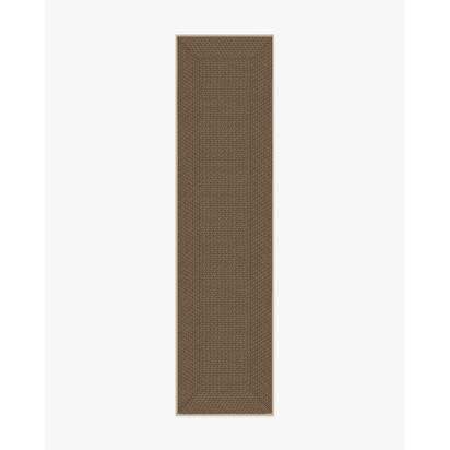 Border Braid Sand Re-Jute Rug - 75 x 305 cm - Rug + Cushioned Pad System