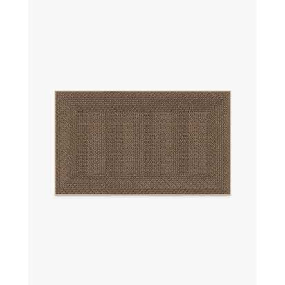Border Braid Sand Re-Jute Rug - 90 x 150 cm - Rug + Cushioned Pad System