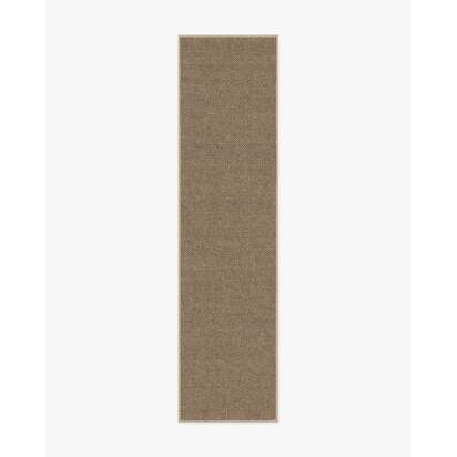 Burlap Solid Sand Re-Jute Rug - 75 x 305 cm - Rug + Pad System