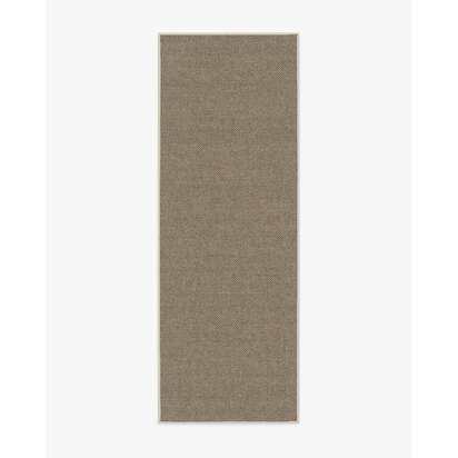 Burlap Solid Dove Grey Re-Jute Rug - 75 x 215 cm - Rug + Cushioned Pad System