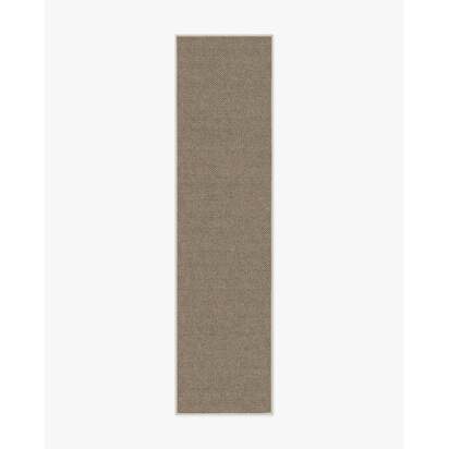 Burlap Solid Dove Grey Re-Jute Rug - 75 x 305 cm - Rug + Cushioned Pad System