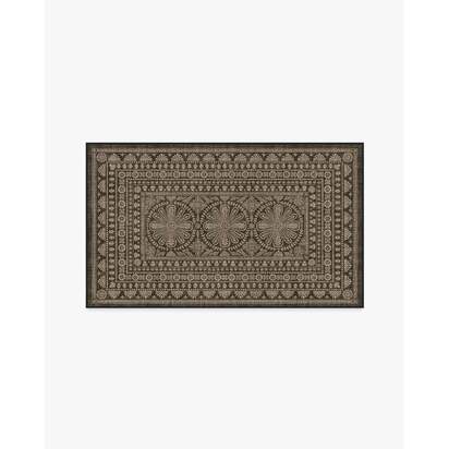 Maia Soft Black Re-Jute Rug - 90 x 150 cm - Rug + Pad System