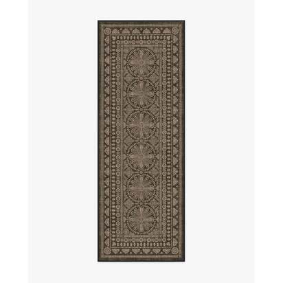 Maia Soft Black Re-Jute Rug - 75 x 215 cm - Rug + Cushioned Pad System