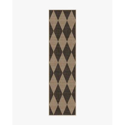 Palazzo Soft Black Re-Jute Rug - 75 x 305 cm - Rug + Pad System