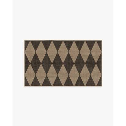 Palazzo Soft Black Re-Jute Rug - 90 x 150 cm - Rug + Pad System