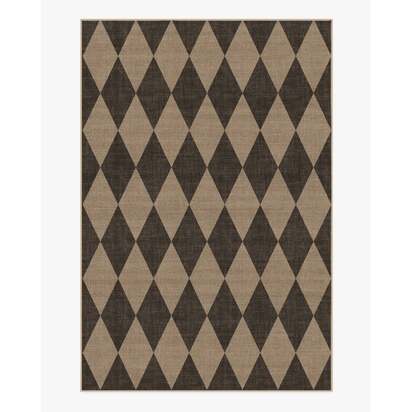 Palazzo Soft Black Re-Jute Rug - 185 x 275 cm - Rug + Cushioned Pad System