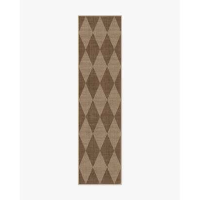 Palazzo Latte Brown Re-Jute Rug - 75 x 305 cm - Rug + Pad System