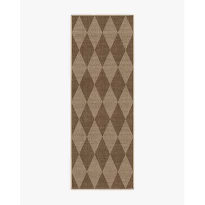Palazzo Latte Brown Re-Jute Rug - 75 x 215 cm - Rug + Cushioned Pad System
