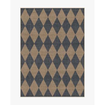 Palazzo Soft Navy Re-Jute Rug - 150 x 215 cm - Rug + Pad System