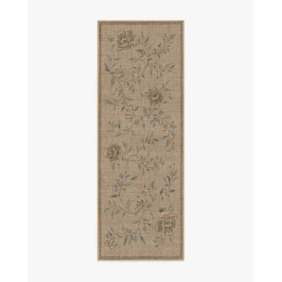 Blume Natural Sage Re-Jute Rug - 75 x 215 cm - Rug + Cushioned Pad System