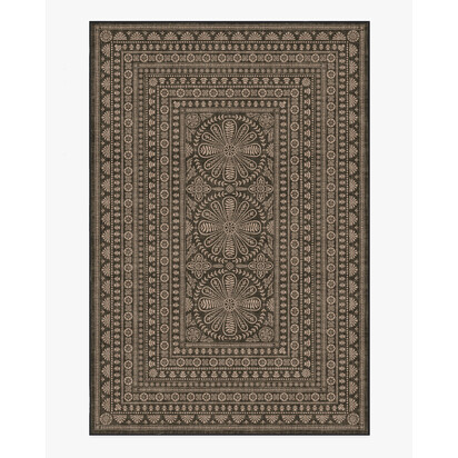Maia Soft Black Re-Jute Rug - 185 x 275 cm - Rug + Cushioned Pad System
