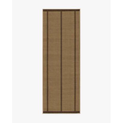 Harvest Stripe Brown Re-Jute Rug by Architectural Digest - 75 x 215 cm - Rug + Pad System