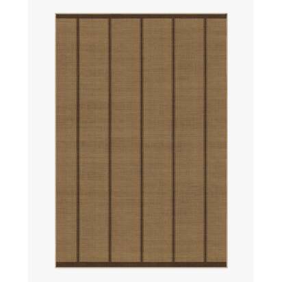 Harvest Stripe Brown Re-Jute Rug by Architectural Digest - 185 x 275 cm - Rug + Cushioned Pad System