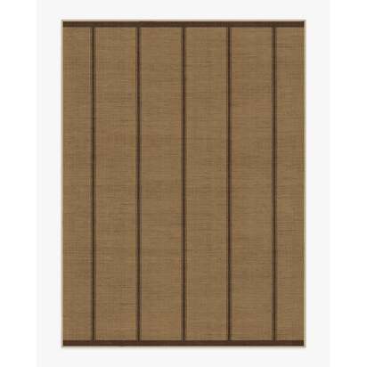 Harvest Stripe Brown Re-Jute Rug by Architectural Digest - 275 x 365 cm - Rug + Cushioned Pad System