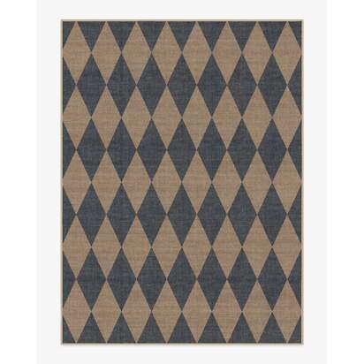 Palazzo Soft Navy Re-Jute Rug - 275 x 365 cm - Rug + Cushioned Pad System