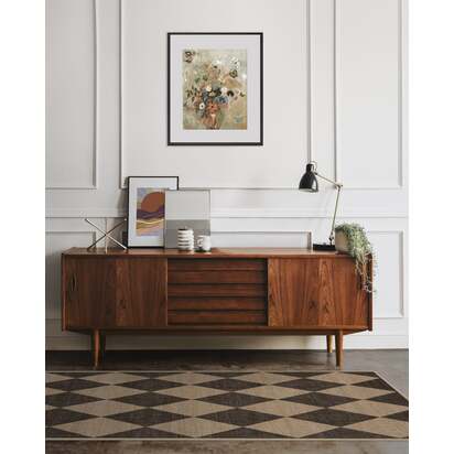 Palazzo Soft Black Re-Jute Rug - 275 x 365 cm - Rug + Cushioned Pad System