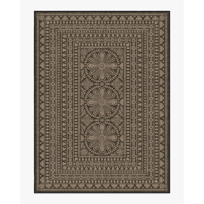 Maia Soft Black Re-Jute Rug - 275 x 365 cm - Rug + Pad System