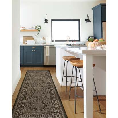 Maia Soft Black Re-Jute Rug - 275 x 365 cm - Rug + Pad System
