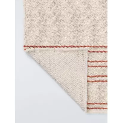 John Lewis Textured Stripe Bath Mat Auburn | 50x80cm