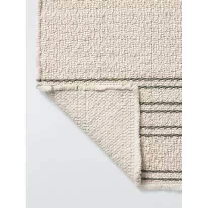 John Lewis Textured Stripe Bath Mat Avocado | 50x80cm