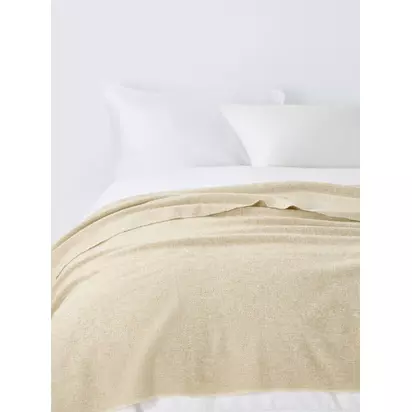 John Lewis Space Dyed Throw Camel | 190 x 140cm