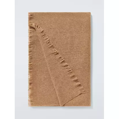 John Lewis Space Dyed Throw Brown Chocolate | 190 x 140cm