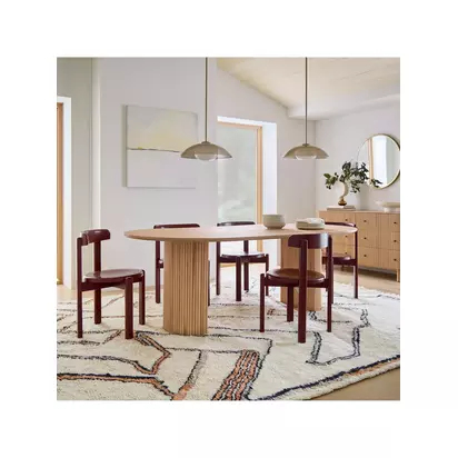 West Elm Ellington 8 Seater Dining Table, Blonde Blonde | H75 x W218 x D112cm