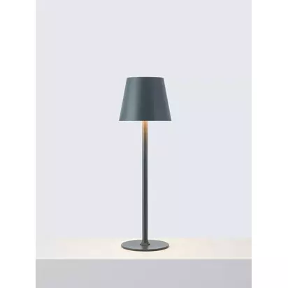 John Lewis Anvil Rechargeable Table Lamp Graphite | H35.5 x Dia.11cm