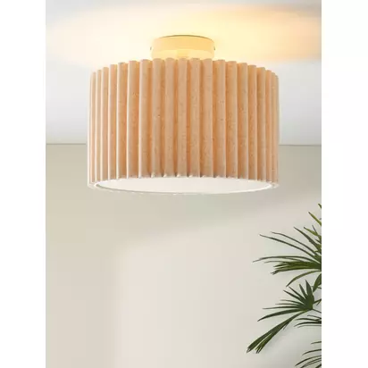 John Lewis Modern Scallop Semi Flush Ceiling Light, Marshmallow Marshmallow | H27 x Dia.35cm