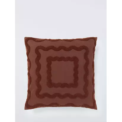 John Lewis Wiggle Cushion, Port Port | 45 x 45cm