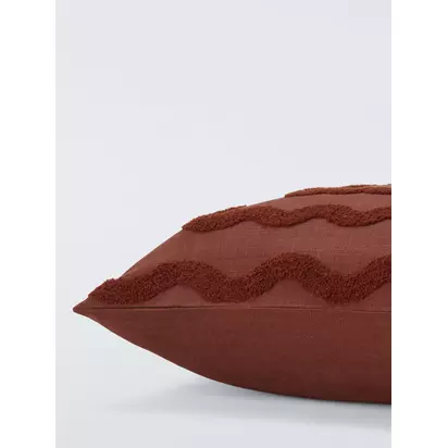 John Lewis Wiggle Cushion, Port Port | 45 x 45cm