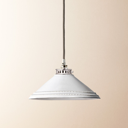 Ted ceramic shade in stone with stone interior