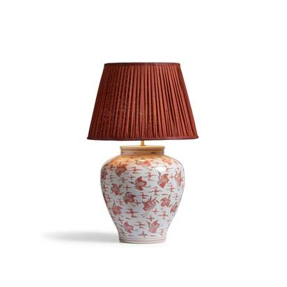 OKA | Changshou Table Lamp Base - Red | Table Lamp
